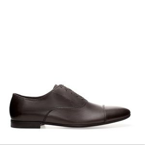 Zara Mens Oxford Shoes Size 7 Chocolate